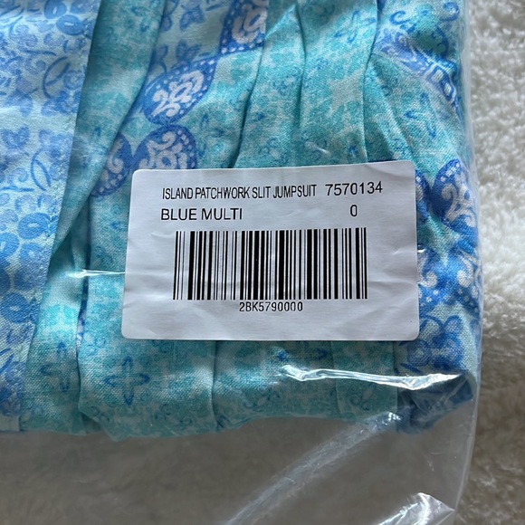 BRANS NEW W TAGS Boston Proper Beautiful Island Patchwork Slit Jumpsuit, sz 0 - Picture 5 of 7